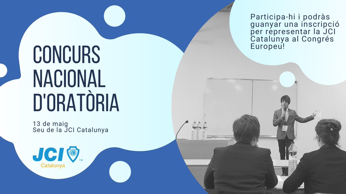 💥🗣 Concurs Nacional Oratòria de la <a href="/JCICatalonia/">JCI Catalunya</a> 

🤖 El tema d’aquest any es “La justícia no és mai igual per a a tothom” 

🏆El guanyador representará a Catalunya al Concurs Europeu de Oratòria de la <a href="/JCIEurope/">JCI Europe</a> 

#GuidedByPurpose #SomJoveCambra