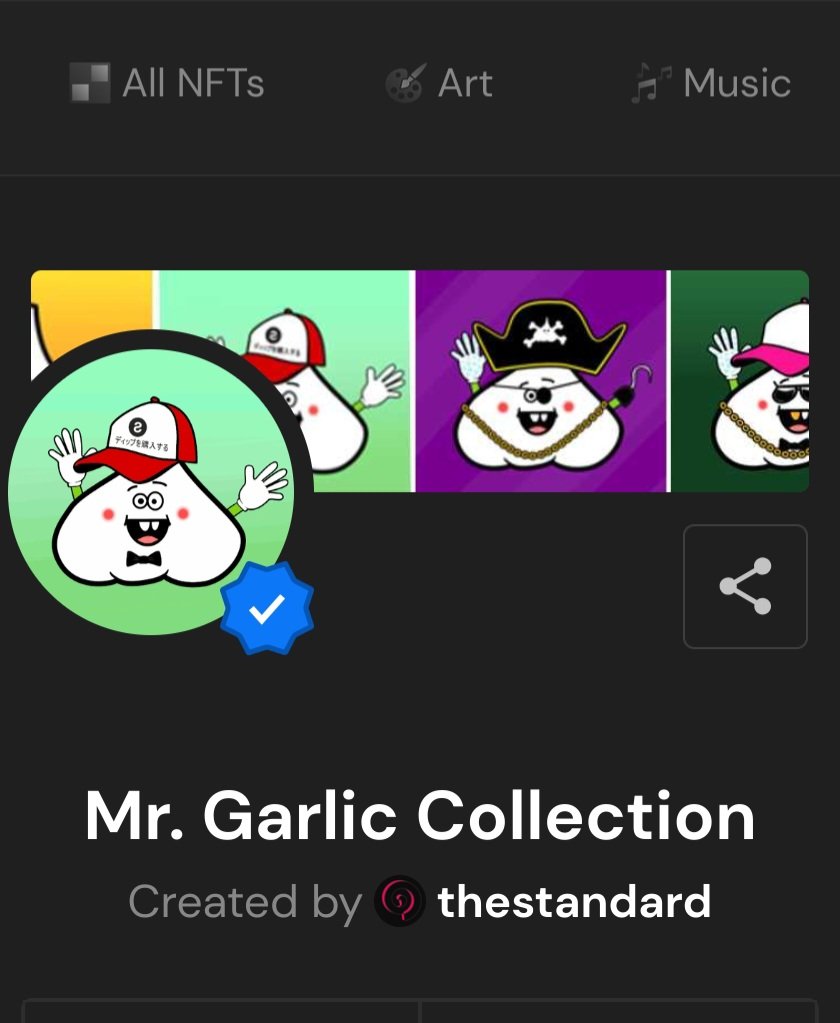 TheStandardNFT's tweet photo. Excited to share that the Mr. Garlic Collection got verified on Sologenic! Let's gooo!
@realSologenic
#NFTs #Sologenic #NFTCommunity #XRPL #XRPArmy #XRP #Solonft #Solonation https://t.co/qrIFipVrz4