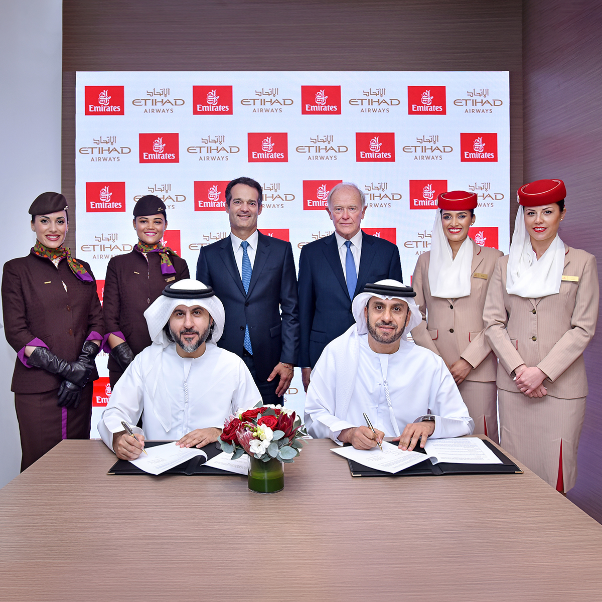etihad's tweet photo. Hello, neighbour! Two airlines, one ticket, endless adventure. We’re pleased to announce our interline agreement with @emirates giving travellers more flexibility to explore the UAE. Fly into Abu Dhabi or Dubai with a seamless return from the other airport with a single ticket. https://t.co/CQ8bUbQSXh