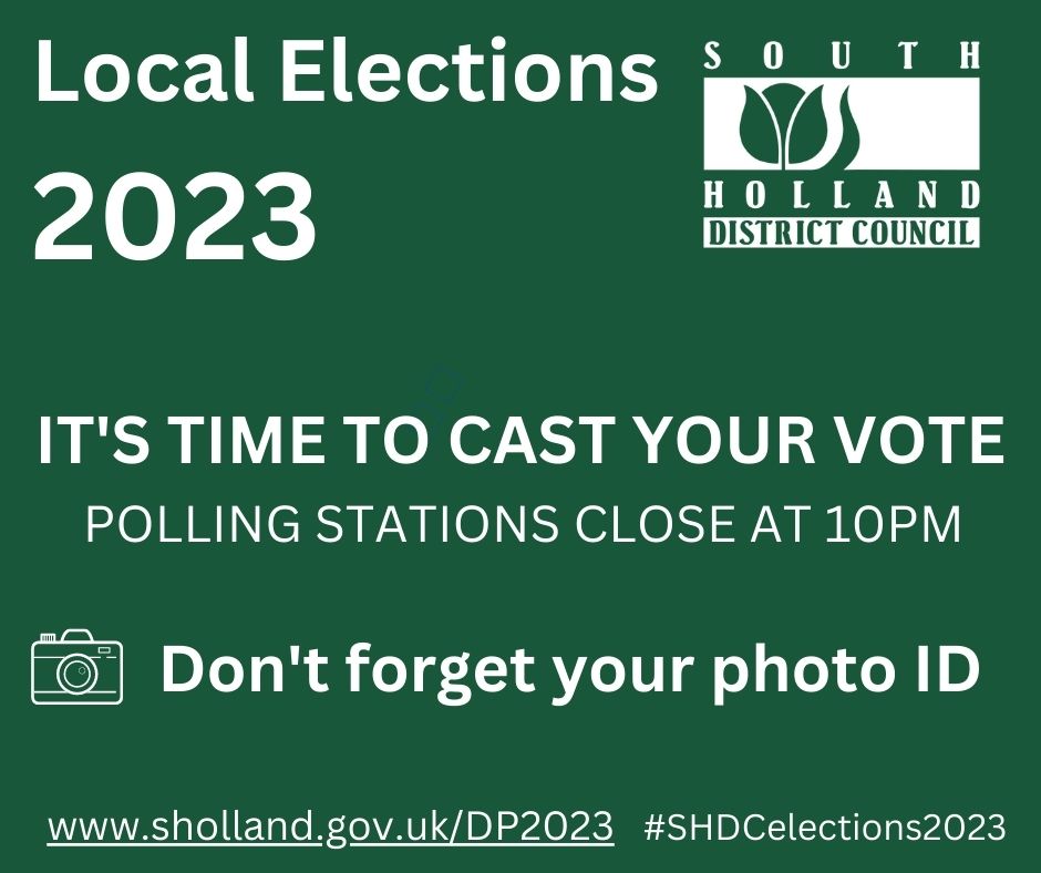 SHollandDC's tweet photo. Polling stations are now open for the May 4 2023 District and Parish elections 🗳️

Remember to:
📍 check the location of your polling station https://t.co/tb4KM9GwL9
📷Bring photo ID

#SHDCelections2023 https://t.co/YTxwHq4mv6