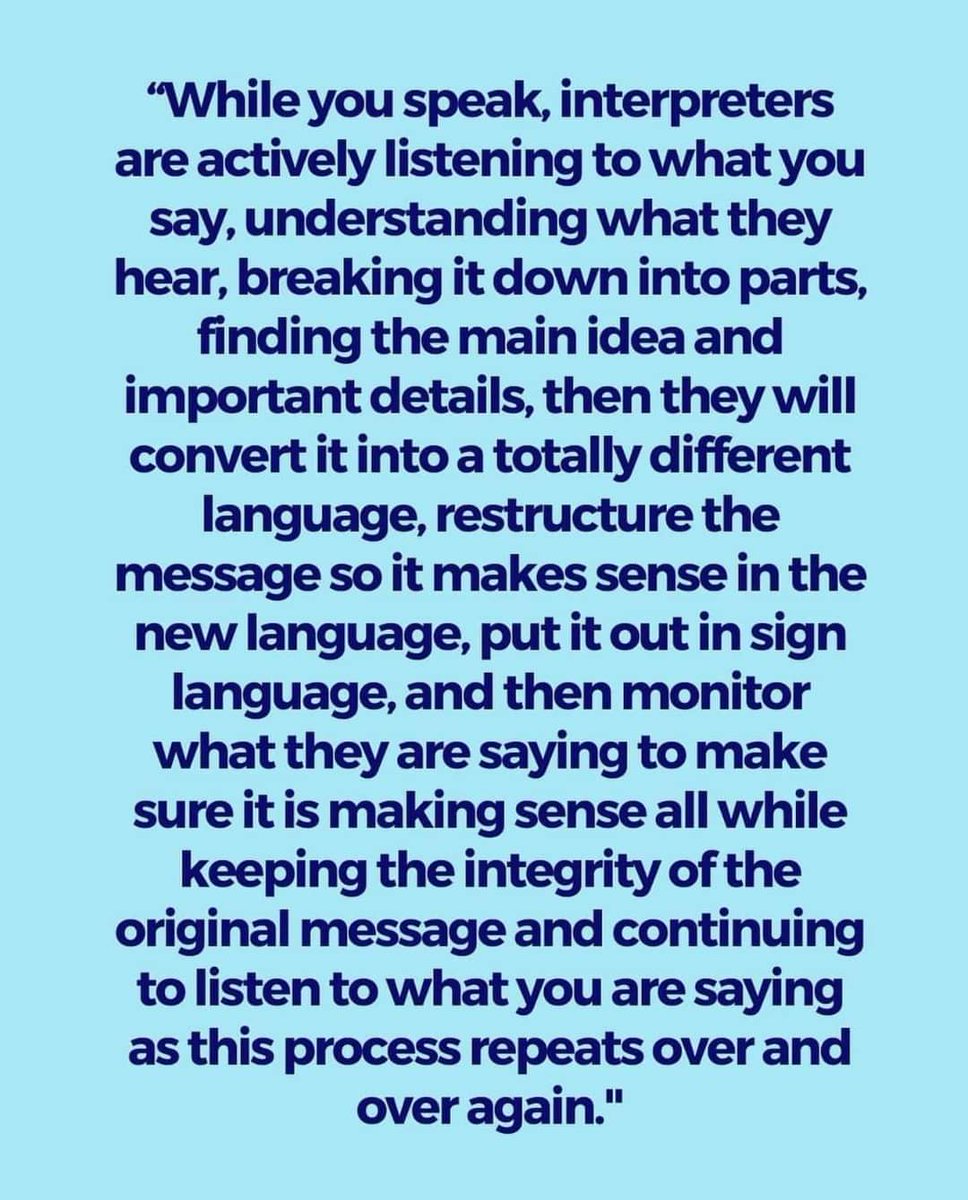 Anthony (Tony) Evans (Sign name 'Laughing') (@dukevfr) on Twitter photo Yesterday was #InterpreterAppreciationDay apparently. This is just so you know what we do when we're 'signing' in your meeting, event, performance. This is just the Eng to BSL bit. The #BSL to Eng, cross cultural, environment specific, etc stuff is extra. Yesterday was #InterpreterAppreciationDay apparently. This is just so you know what we do when we're 'signing' in your meeting, event, performance. This is just the Eng to BSL bit. The #BSL to Eng, cross cultural, environment specific, etc stuff is extra.