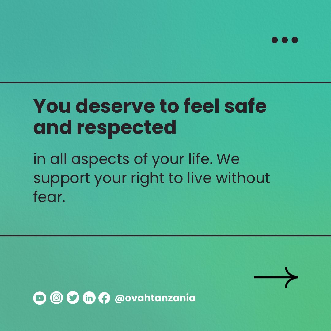 OvahTanzania's tweet photo. “We want You to know that you’re not Alone, and we are here to help you through!”

At OVAH we stand with survivors of sexual violence for psychological therapy support and resources. 

Together we can create a safer and more supportive community. https://t.co/kbmUBmXDwC