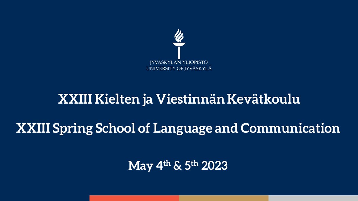 kielikampus's tweet image. XXIII Spring School of Language and Communication is starting! #SpringSchool2023