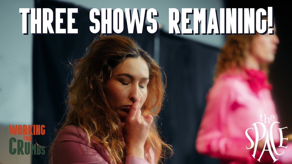We only have THREE performances of 'Working for Crumbs' left ‼️

Don't miss out on the Offies Award-Nominated play running at The Space until Saturday 6th May ⏰

BOOK TICKETS: space.org.uk/event/working-…
🗓️: 25th April - 6th May 2023, 7:30pm
🗺️ : The Space, Isle of Dogs, London

🍪