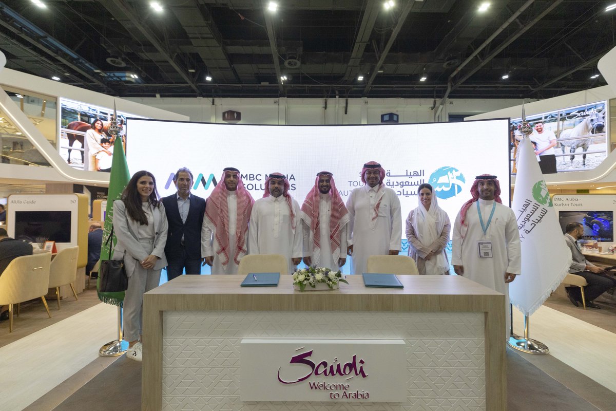وقعت #الهيئة_السعودية_للسياحة أثناء مشاركتها في الجناح السعودي في #سوق_السفر_العربي في #دبي مذكرة تفاهم مع شركة #MMS <a href="/MMSMENA/">MBC Media Solutions</a> الذراع التجاري لمجموعة (MBC)؛ لتطوير وإنتاج محتوى نوعي سياحي عن #السعودية، ونشره في الخليج والعالم العربي.