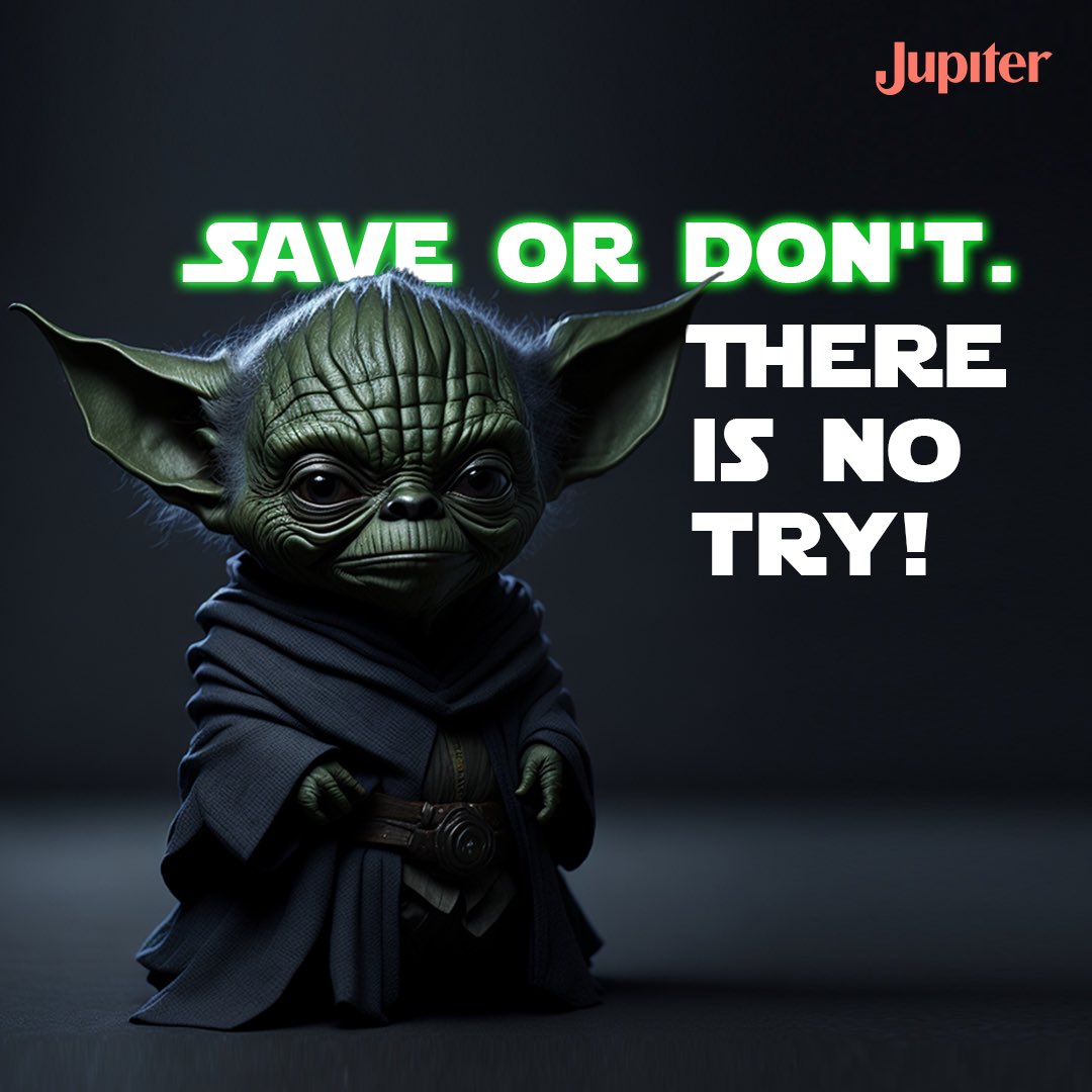 TheJupiterApp's tweet photo. You’re a Star, so why are you having Wars with your money?
May the force of good money habits be with you always! 🚀
#MayThe4thBeWithYou #May4th #StarWarsDay
#MoveToJupiter #ForEverythingMoney https://t.co/SUV2RILtIp