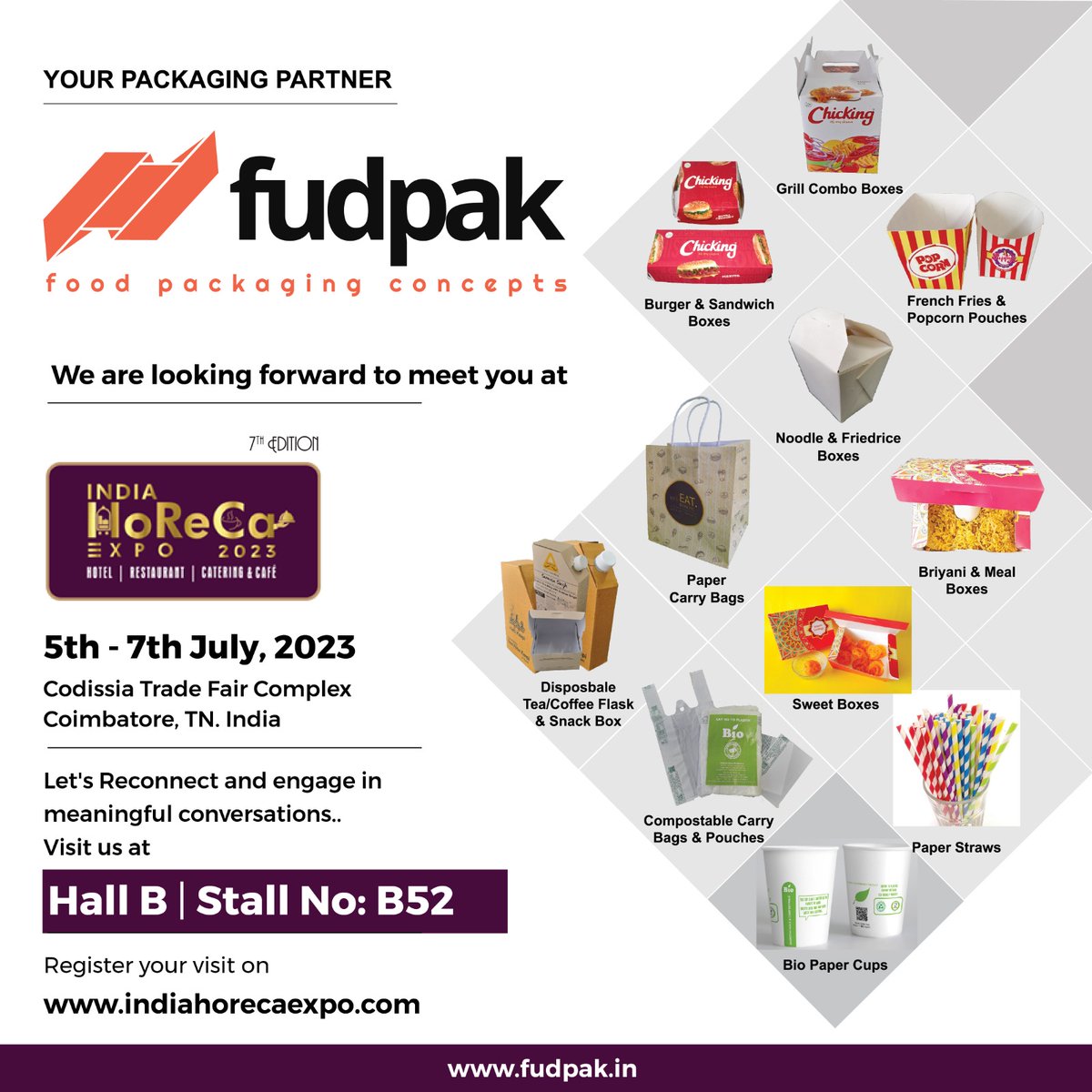 FUDPAK focuses on minimizing plastic use and providing alternate packaging solutions with one of the oldest raw material - Paper.
Register on: indiahorecaexpo.com/visitor-reg-cm… to meet Fudpak at IHE 2023
#sustainable #packaging #food #foodpackaging #foodpackage #foodgrade