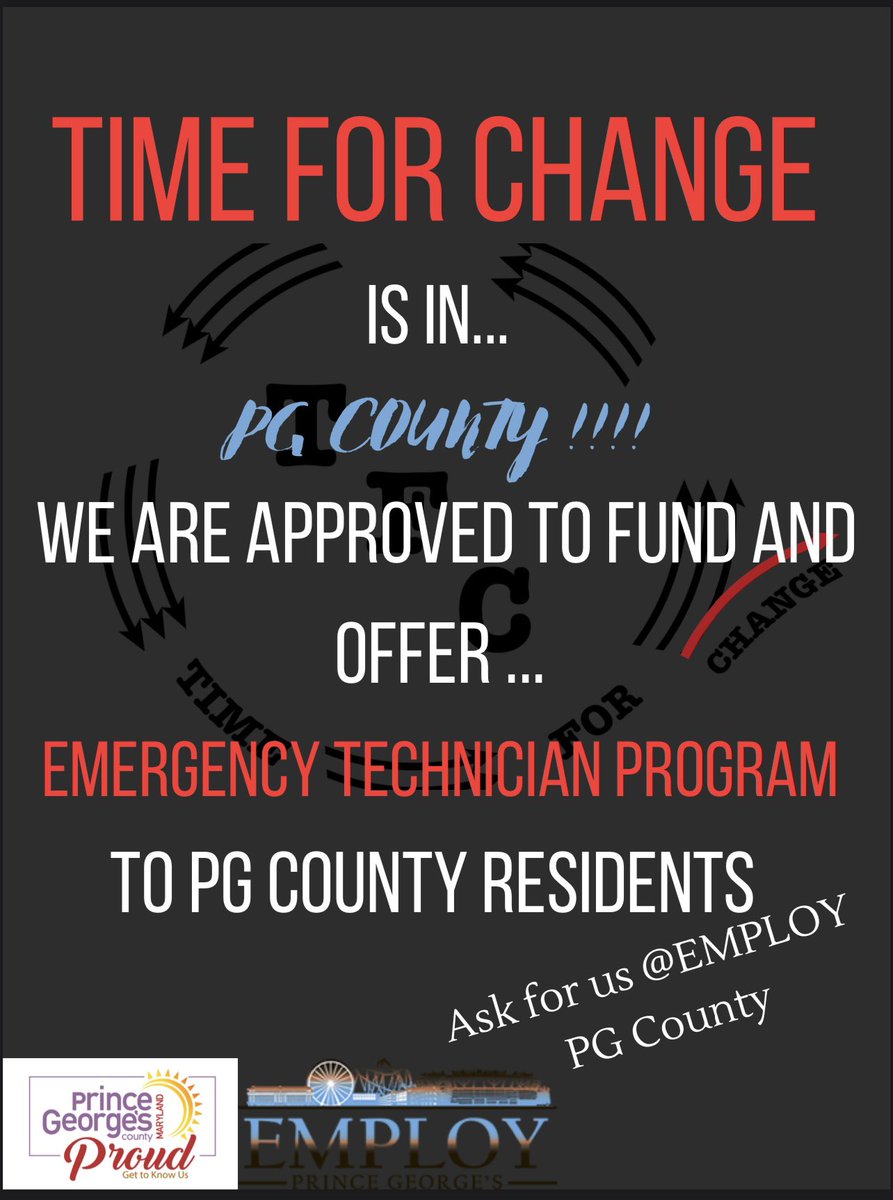Time For Change has a huge announcement and we could not be more happier to now be on the Employ PG Local Training Provider's List (LTPL). In being on this list we will be able to provide our Emergency Medical Technician Training to PG county residents for free. We plan to…
