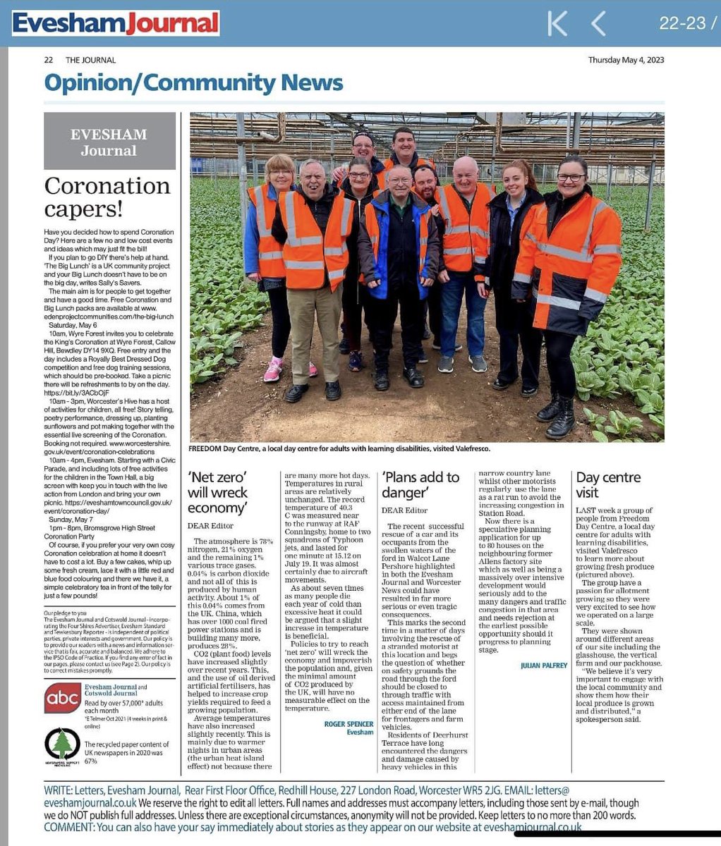 We made it on the local journal! 👏🏻🌱

It’s wonderful being able to share the work we do with our local community 🌍

#community #agriculture #local #britishfarming #freshproduce