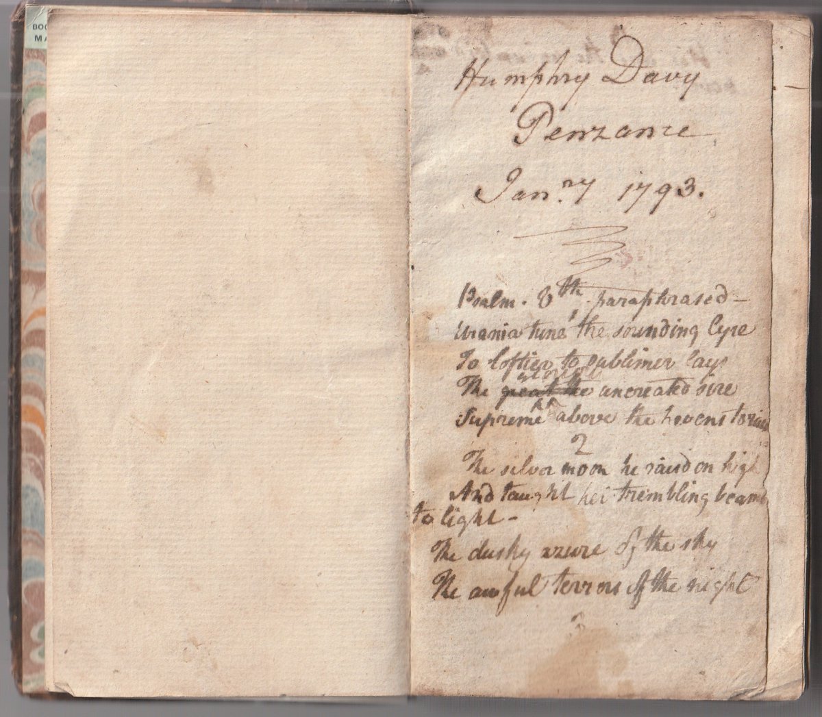 The Royal Society has recently acquired the Book of Common Prayer of chemist and Royal Society President Sir Humphry Davy, a gift from his early patron, the Penzance surgeon John Tonkin. @stsucl's Professor Frank James writes about it for @davynotebooks: wp.lancs.ac.uk/davynotebooks/…