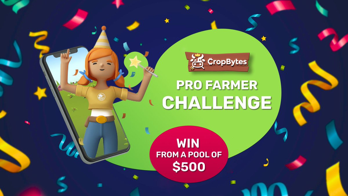 CropBytes's tweet photo. 🎉🌾 Celebrate #5YearsOfCropBytes with our Pro Farmer Challenge!

Join our 3-day extravaganza packed with fun &amp; rewards as we mark this amazing milestone 🥳

💰Reward Pool: 🥇$150 🥈$100 🥉$50 
🎓$200 for 10 lucky winners on 6th May

👉https://t.co/fnVw7aEjvu https://t.co/VmFdh8Lnri