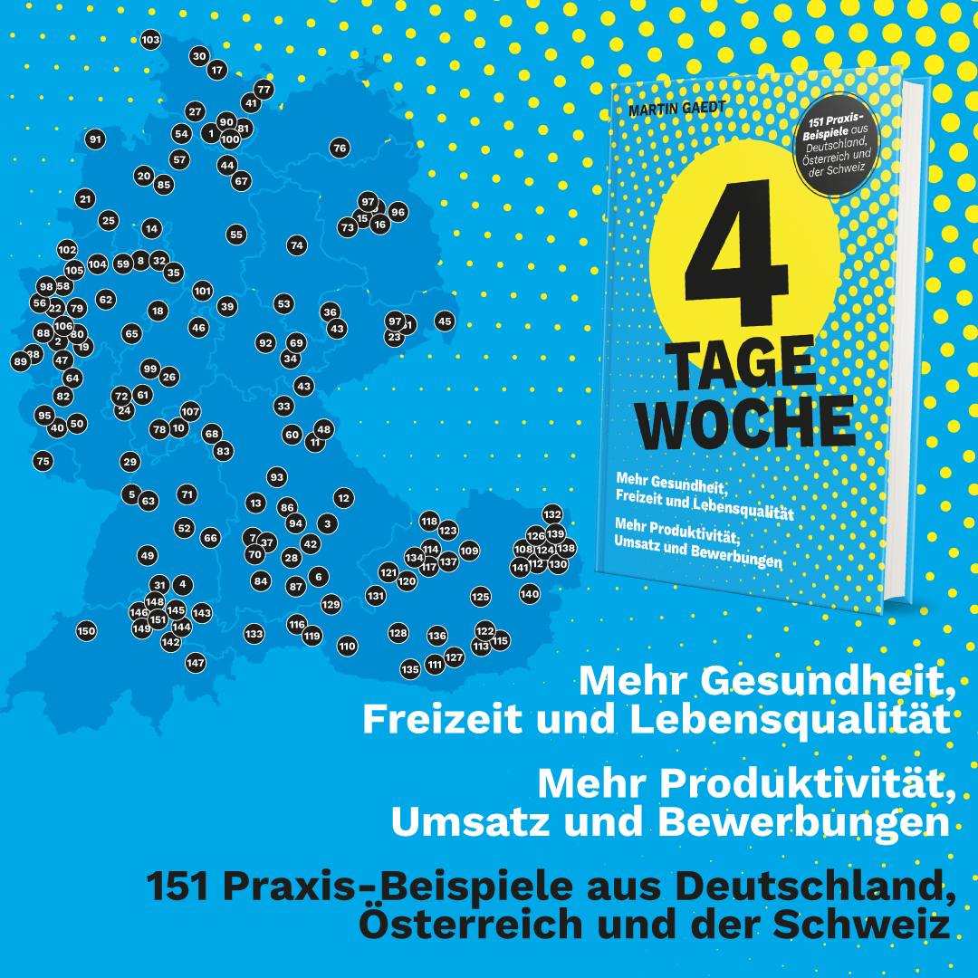 MartinGaedt's tweet photo. @MFratzscher #Praxis #4TageWoche in Tausenden Firmen
teilw. Mix mit 5-Tagen
Viele #Zeit-Modelle passend zur Branche #Handwerk #Produktion #Logistik #Pflege #Einzelhandel #Hotellerie
38, 34, 30 Stunden bei vollem #Gehalt
#Gesundheit steigt
#Fluktuation sinkt
"#Bewerbungen prasseln auf uns ein" https://t.co/TMmheZ7suO