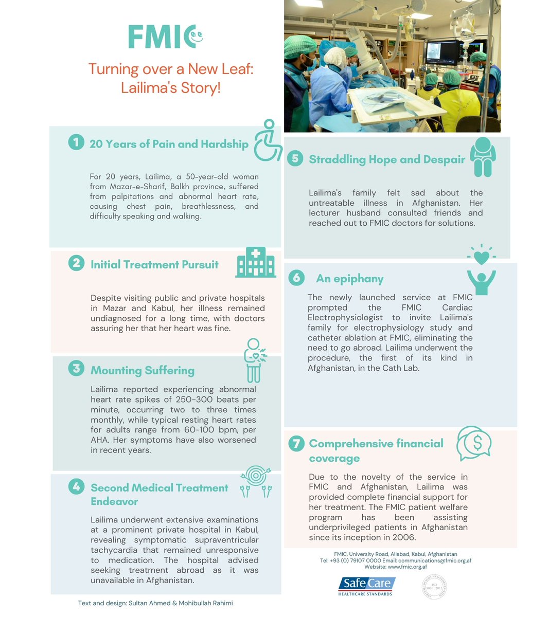 FMICKabul's tweet image. Lailima endured #20years of #heartProblems, with no diagnosis until a hospital asked her to seek treatment abroad. However, as #electrophysiology_study and catheter ablation launched #newly in FMIC, she was successfully treated with complete financial support.