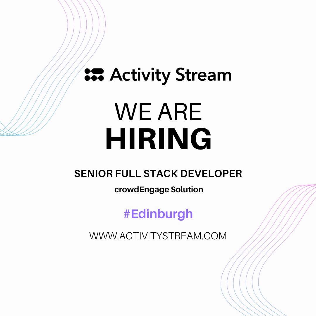 2activitystream's tweet image. #Hiring - #SeniorFullStackDeveloper!
We’re looking for a new colleague who can think like a client and build intuitive solutions that encourage independence for our clients to operate in our systems.
Are you interested? 👀
Learn more here: lnkd.in/efYs88CB