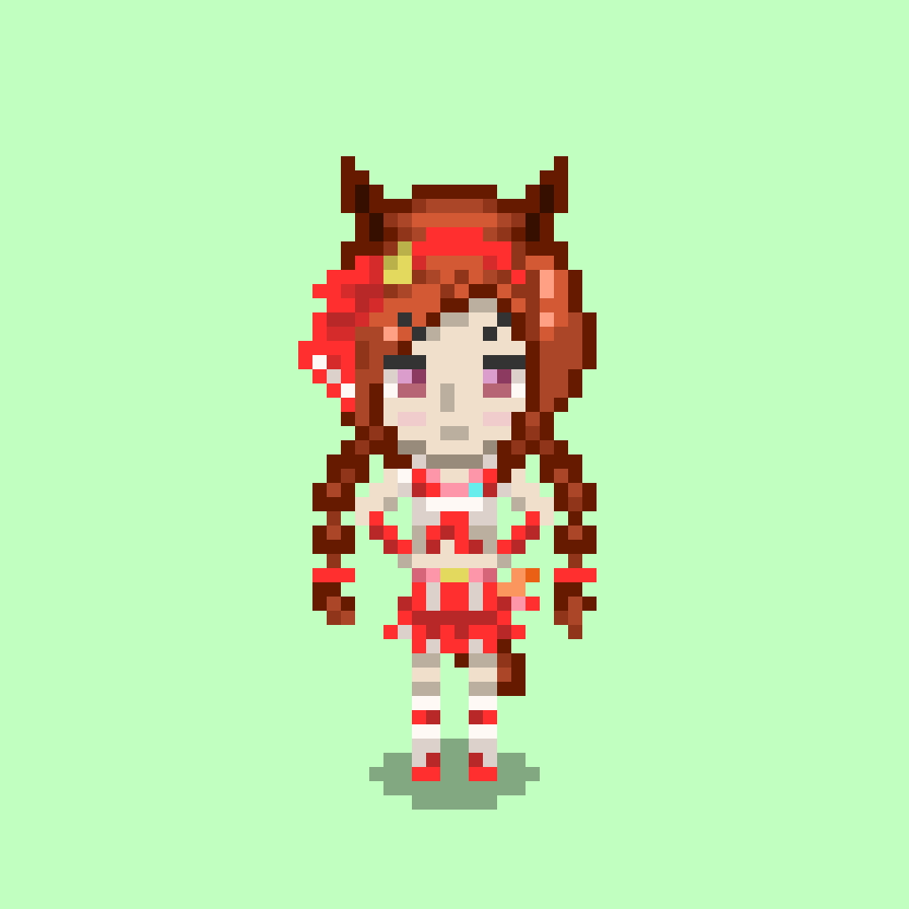 Pixel_donuts's tweet photo. 新衣装サクラバクシンオー

#ウマ娘
#ドット絵
#pixelart https://t.co/c9VDB7YqT2