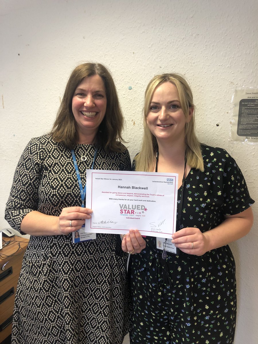 Vicki_Quinn_LPT's tweet photo. It was a pleasure to award Hannah Blackwell, TVN, with her Valued Star certificate and badge! #valuedstar https://t.co/22diwWtGVB
