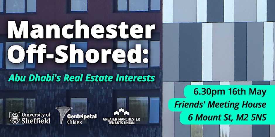 Jon Silver (@invisiblemapper) on Twitter photo We have an exciting event coming up as part of our new public education series...
Join <a href="/gmtenantsunion/">Greater Manchester Tenants Union</a> + the Centripetal City research team to discuss the housing partnership between Manchester City Council + Abu Dhabi United Group
Free tickets 👇
tinyurl.com/ycked2am We have an exciting event coming up as part of our new public education series...
Join <a href="/gmtenantsunion/">Greater Manchester Tenants Union</a> + the Centripetal City research team to discuss the housing partnership between Manchester City Council + Abu Dhabi United Group
Free tickets 👇
tinyurl.com/ycked2am