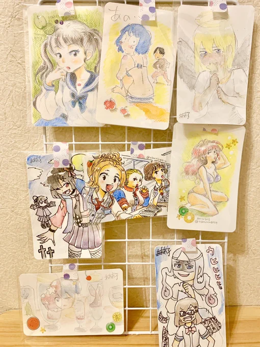 A6サイズ水彩色鉛筆イラストです 各500円で販売します🙇よろしくお願いいたします🙇‍♀️ #comitia144 #コミティア144