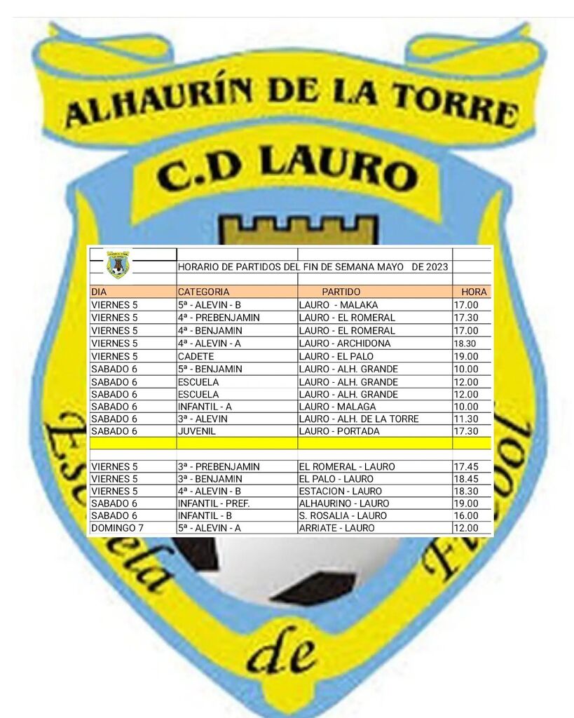 Cdlauro's tweet photo. Muy buenos días familia futbolera!!

Compartimos los horarios de los próximos partidos de esta semana .

Mucha suerte a todos y a disfrutar
 👏👏👏⚽⚽⚽💙💛💙 https://t.co/oH1sjgoNAZ