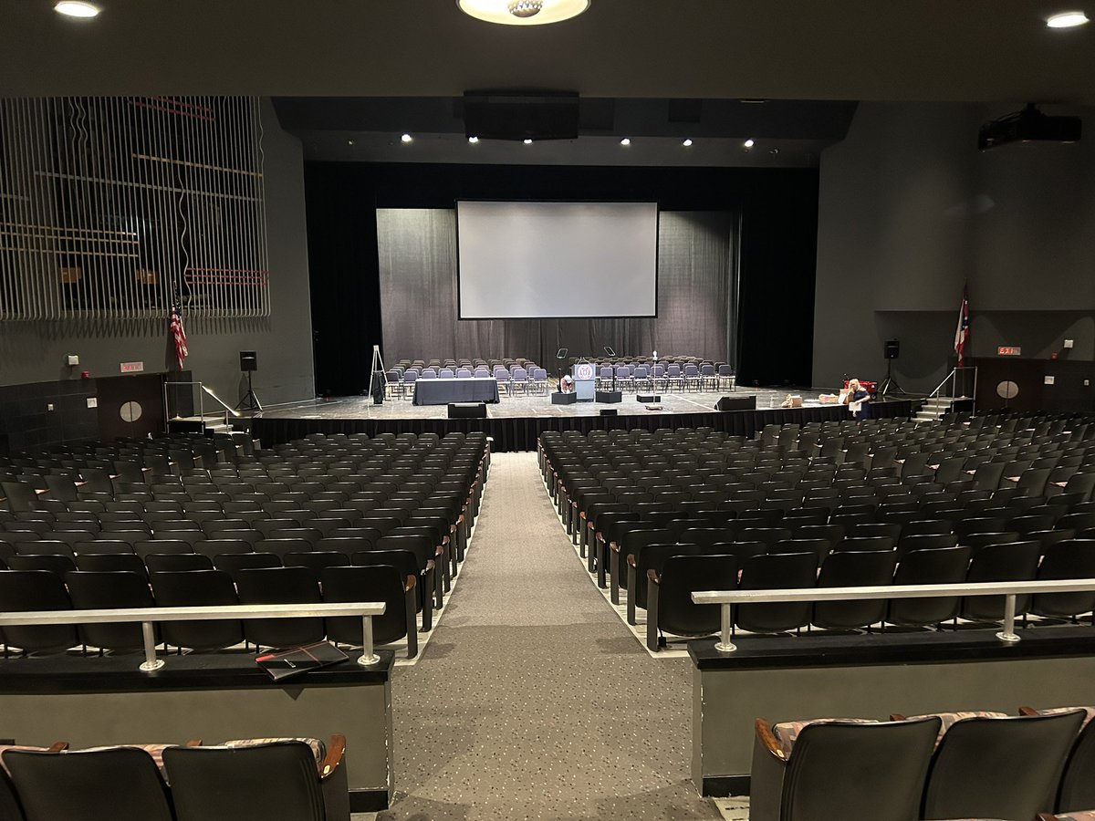 Later this afternoon, this auditorium will be packed with family, friends and nearly 200 new physicians! Congratulations to all our medical students who will be hooded today. Convocation day is here! @OhioStateMed