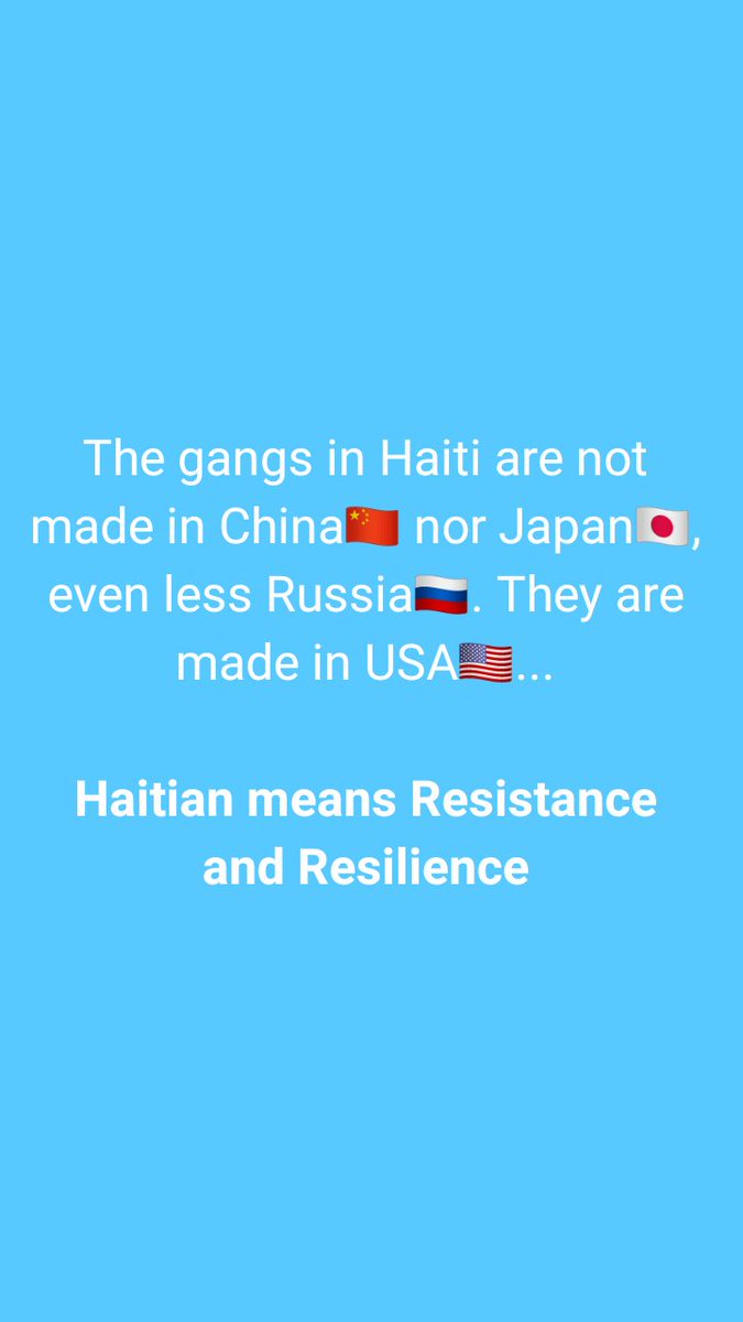 che_walbi's tweet photo. Las pandillas en Haití no son una casualidad, sino un plan de Tío Sam para sancionar la Primera República negra del mundo por haber hecho 1804. https://t.co/t5AlWUa57U
