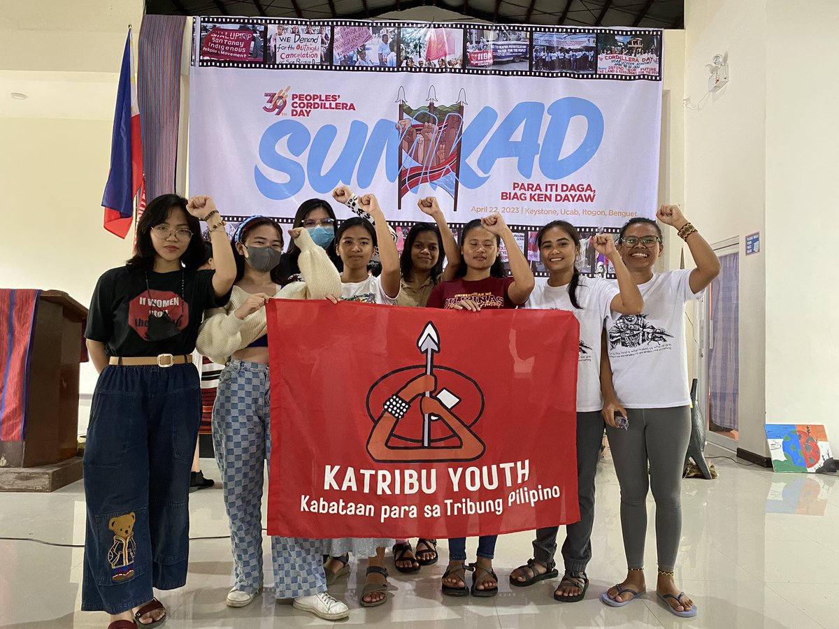 katribu_natl's tweet photo. #SUMKAD! PARA ITI DAGA, BIAG, KEN DAYAW!
TINGNAN: Bilang bahagi ng pakikiisa, dumalo ang Kabataan para sa Tribung Pilipino (KATRIBU) sa pagdiriwang ng 39th Peoples' Cordillera Day na ginanap sa Benguet.
#39thPeoplesCordilleraDay
#DefendTheNorth
#DefendCordilleraPH https://t.co/nd6qNZZDS9