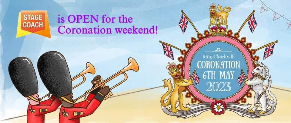 We are open as usual this weekend. Don't forget to all come to Stagecoach wearing Red, White & Blue 😊
#kingscoronation2023 #StagecoachSouthwell #TeamSouthwell #PerformingArts #Sing #Dance #Act #CreativeCourageForLife #thestagecoachway