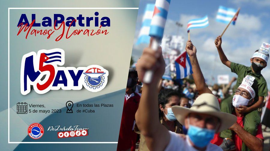 Este 5 de mayo saldremos a las calles y plazas en apoyo a la Revolución, con la alegría y el optimismo que nos caracteriza  y la certeza de que #SaldremosAdelante.
#ALaPatriaManosYCorazón ❤️