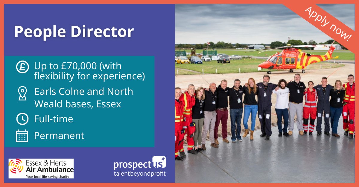 Do you want to support a life-saving charity? @EHAAT_ are seeking a CIPD-qualified People Director to support fellow executives in delivering their ambitious five-year strategy. Apply >> jobs.prospect-us.co.uk/jobs/details/h… #NonProfit #CharityJob #Essex #Director