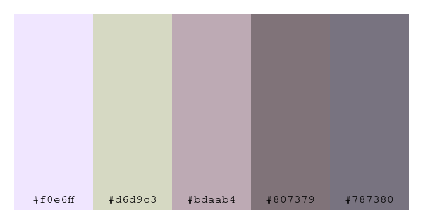 ColPaletteBot's tweet photo. Beep beep, here's a pretty color palette for you!
color-scheme.js parameters used:
- hue: 131
- variation: pale
- colors: #f0e6ff, #d6d9c3, #bdaab4, #807379, #787380
Have a lovely day!
#twitterbot #colorpalette #colors #palette #prettycolors https://t.co/EADUhtkL1H