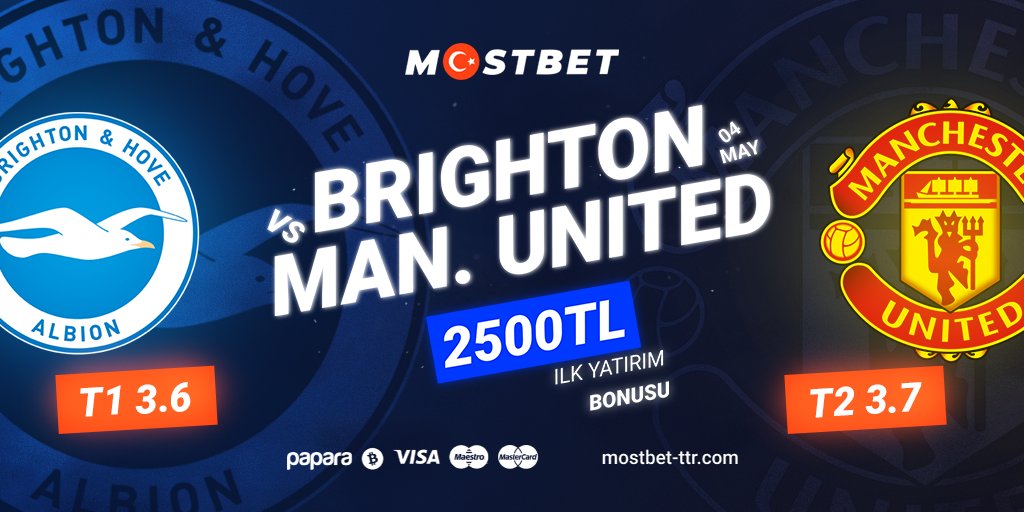 🚀 Brighton  🆚  Manchester United 🚀

👟 04.05.2023 22:00

🔥 bit.ly/Mostbet02

🚀T2 | 3.7

🏆 Mostbet ile kazanın!