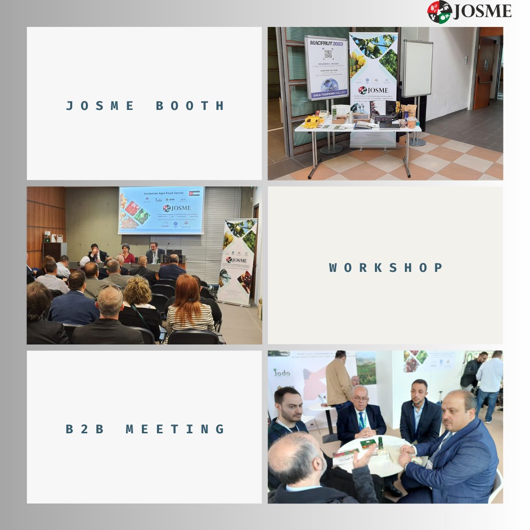 Josmeproject's tweet photo. Join us and discover the latest trends and innovations in Jordanian Agri-Food Sector. We can't wait to showcase our products and connect with other professionals in the field. See you there! 

More Details are in the link below
https://t.co/7H2oozE6TV

#Macfrut #macfrut2023 https://t.co/tn9mEiS7Ed