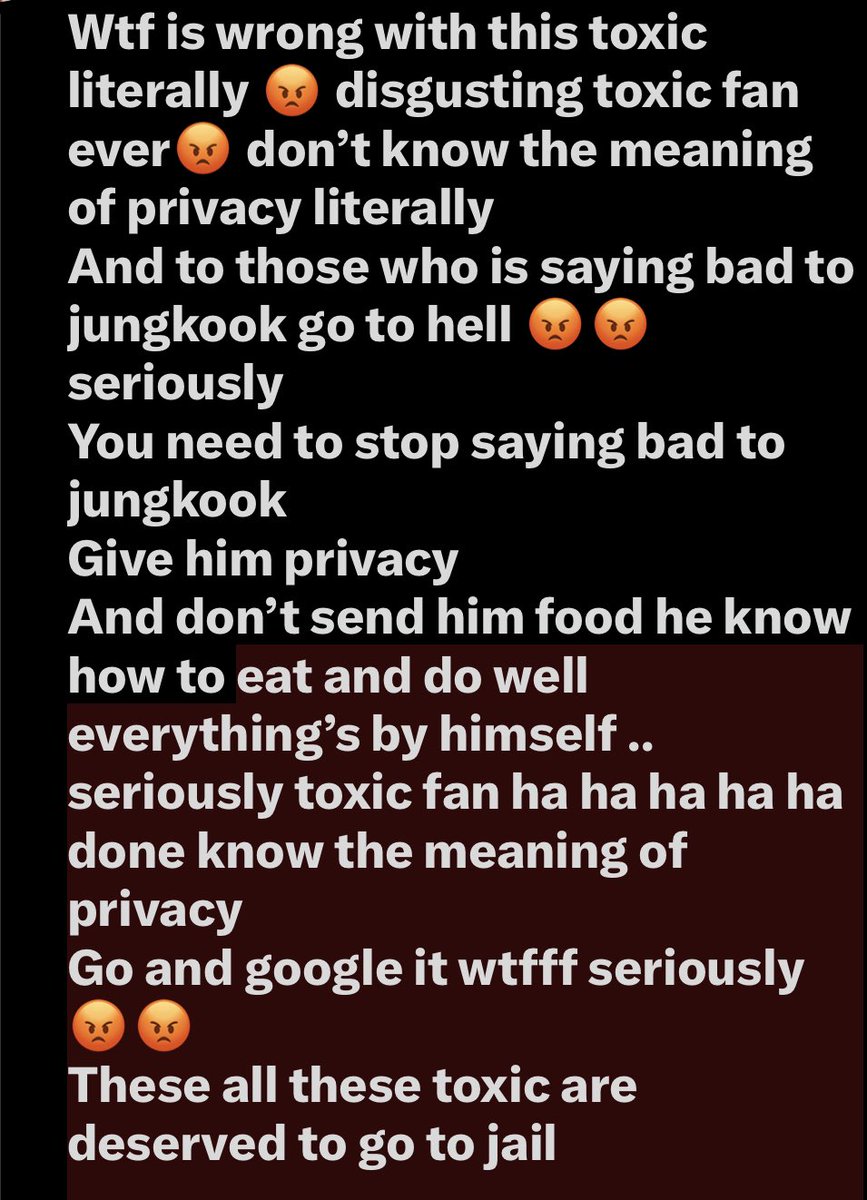arinaa80's tweet photo. #leavehimalone #RESPECTJK #bighitprotectyourartist #ProtectJungkook @bts_bighit https://t.co/BqaFBnZ9se