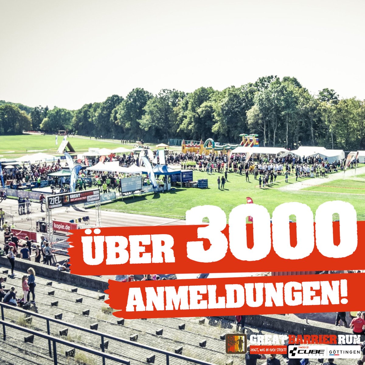 Ihr seid der Wahnsinn und wir sagen Danke...

...für jetzt schon weit über 3.000 Anmeldung zum Great Barrier Run 2023! Ein absoluter Rekord zu diesem Zeitpunkt, vier Monate vor dem Event! 
Wenn ihr also sicher dabei sein möchtet, solltet ihr euch eure Tickets sichern. 🤗