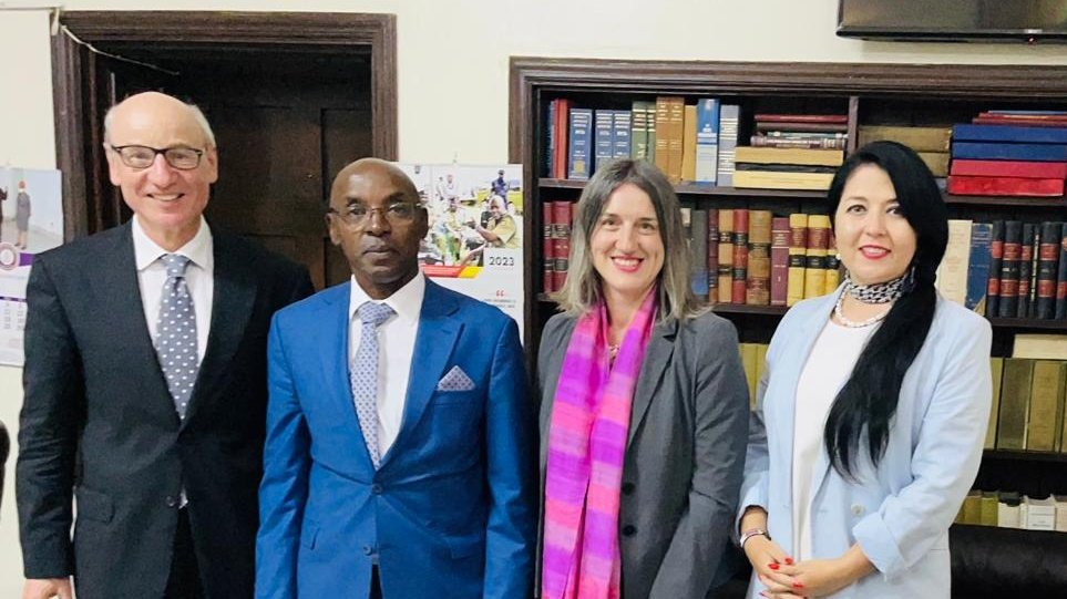 Yesterday @MFA_Austria Africa Dir. Zischg met @JudiciaryUG Principle Judge Hon Zeija to discuss opportunities & challenges around #AccessToJustice in Uganda. We are grateful for an excellent cooperation with @JudiciaryUG & @JLOSUganda to curb #SGBV & other #HumanRights challenges