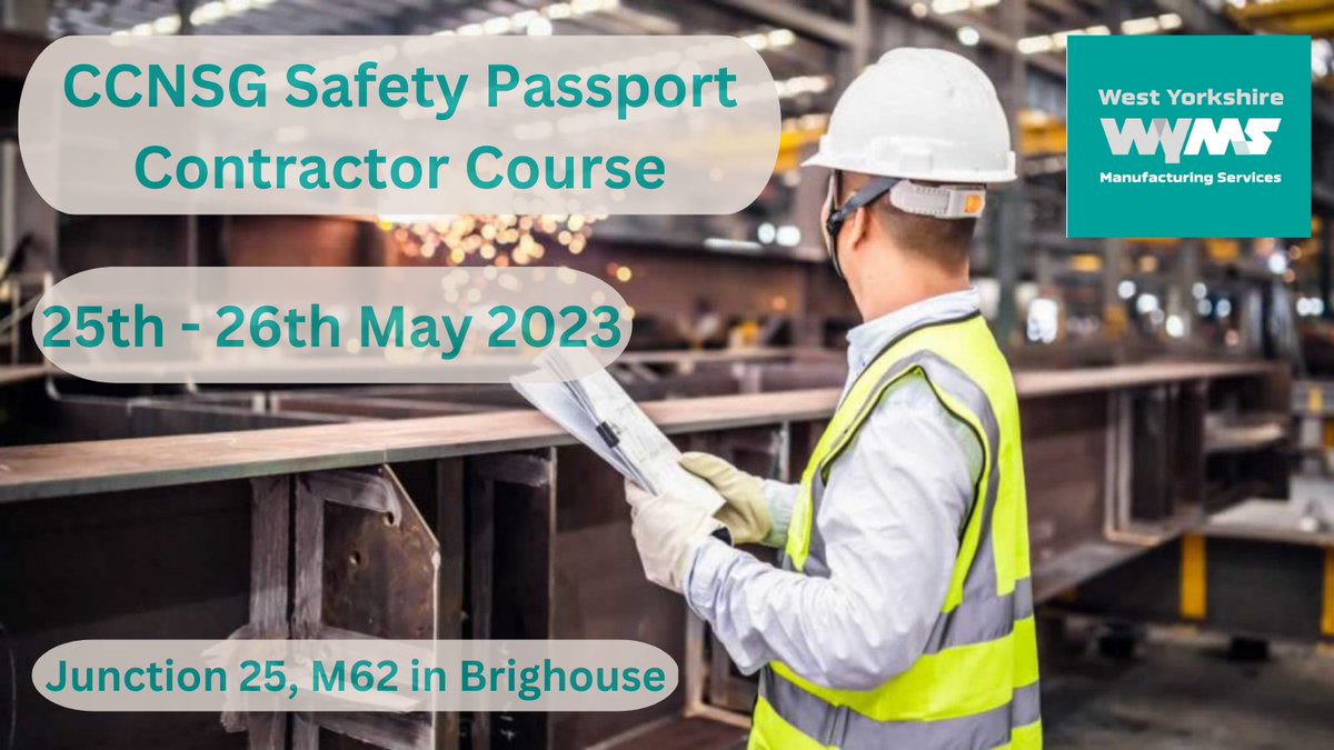 Join us on our next CCNSG Safety Passport Contractor training course on 25th - 26th May. This classroom-based course provides workers with enhanced health &amp; safety awareness &amp; knowledge through quality-assured training. wyms.co.uk/event/safety-p… #healthandsafetytraining #CCNSG