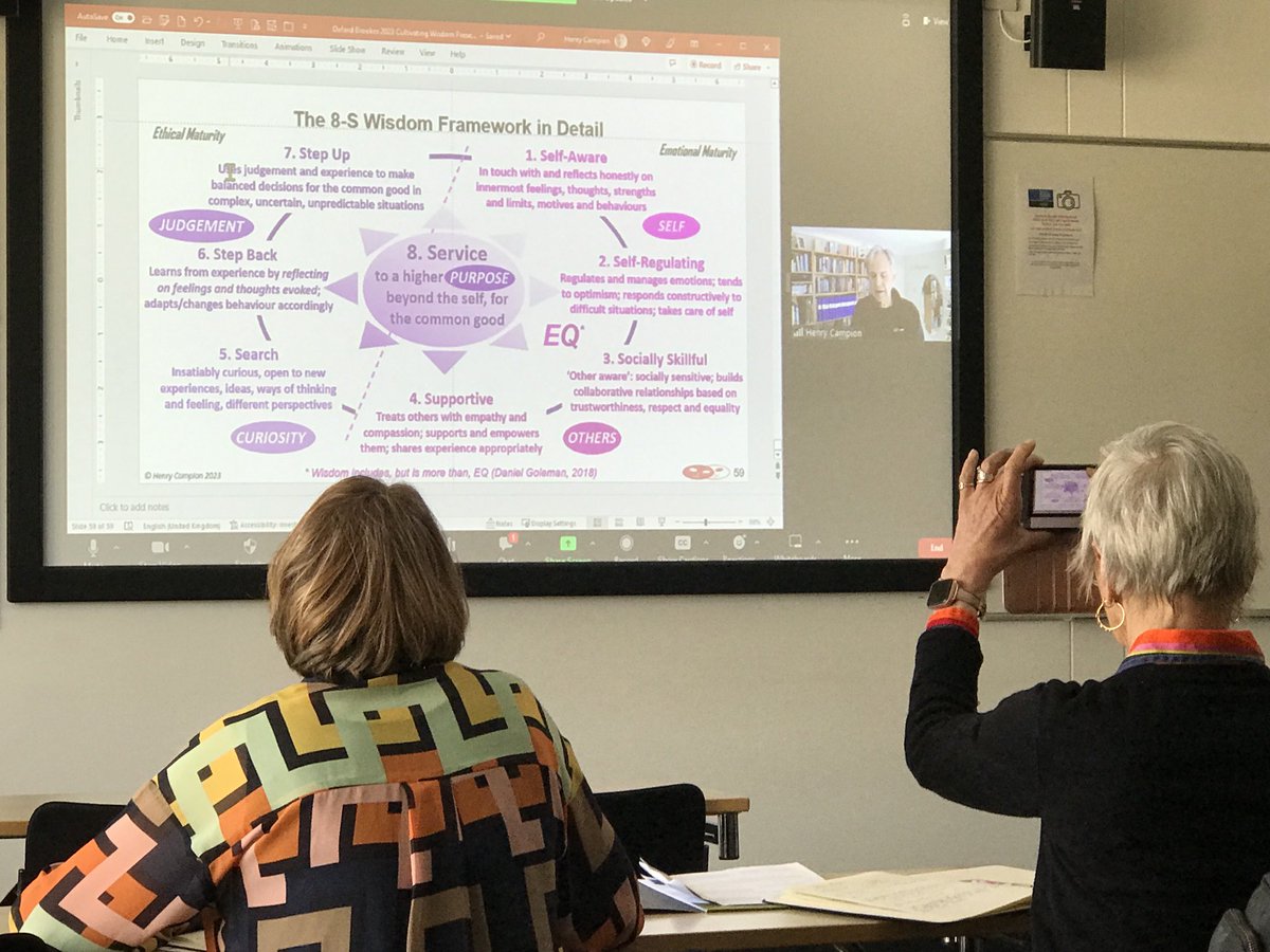 Wisdom in professional decision making- Oxford Brookes Coaching Supervision Conference. Thank you Henry Campion.