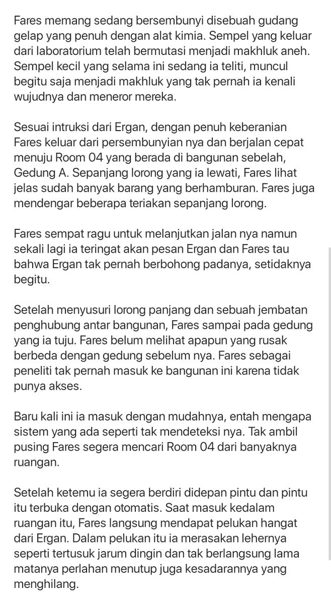 deartemanst's tweet photo. #GeminiFourth onetweet au

Anomali
Fares seorang peneliti anomali disebuah organisasi dan Ergan adalah agen yang menangani anomali. Awal dimana sempel yg dikerjakan Fares dicuri dan disitulah awal dari kehancuran. https://t.co/txSruZWv3F