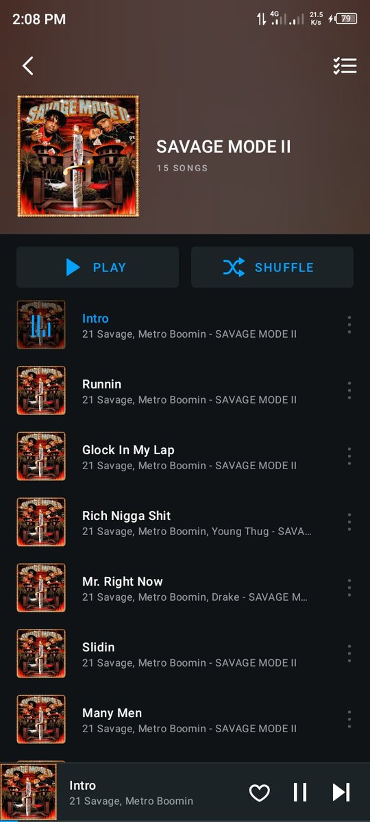 21_Savage_4L's tweet image. Leave alone a song I&apos;ll just start with this album. #SavageMode2