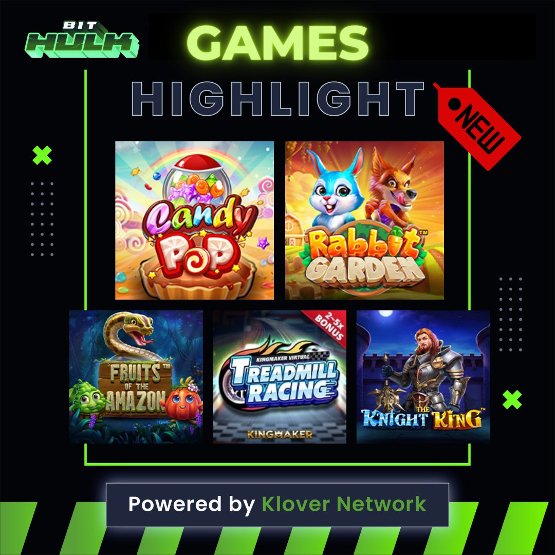 🔥 NEW GAMES UPDATE 
Egame, Slot,Table, each offering the chance to hit  jackpots &amp; big wins. 

✨Freedom to bet on a variety of tokens $BUSD $BNB $BTC $MATIC $ARB $USDT $ETH 

📌Don't miss out on the fun, start playing now!
bithulk.com