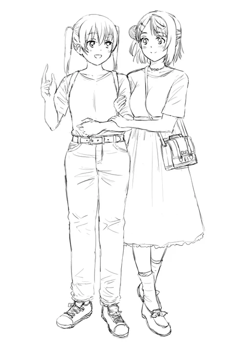 ご依頼いただいたSkebの下描き中