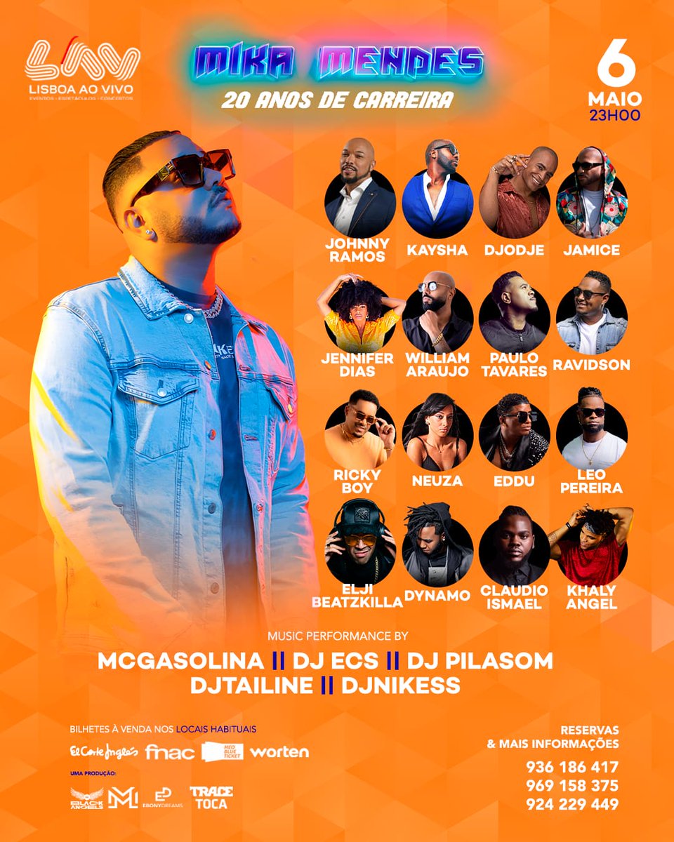 CarlaMarisaVar1's tweet photo. 20 anos de carreira @Mikamendesmusic .. sábado 06 de Maio no LAV ...#MIKAMENDES #20ANOSMIKAMENDES #johnyramos #kaysha #djodje #jamice #jenniferdias #williamaraujo #ravidson #rickyboy #neuza #eddu #eljibeatzkilla #dynamo #lav https://t.co/mnZu3iNLMH