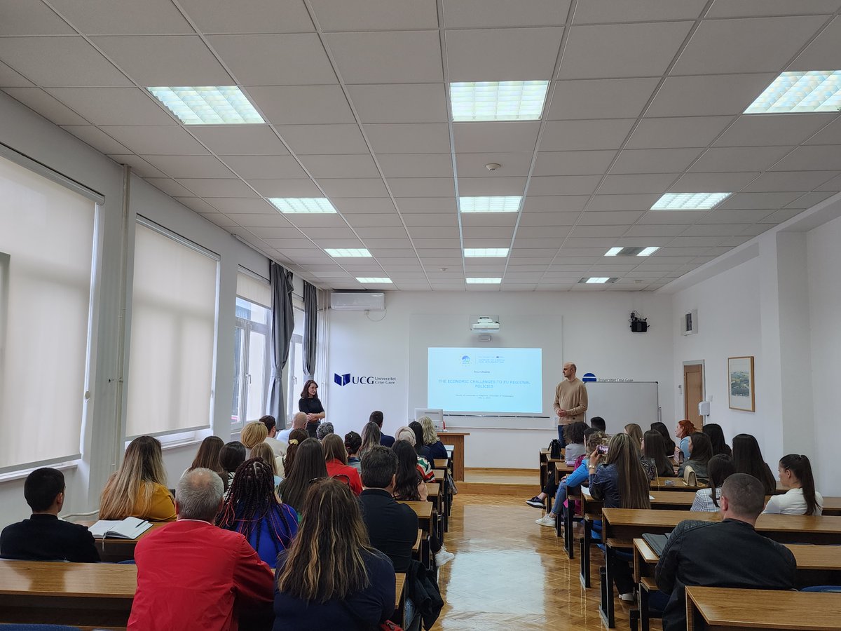 leld2040's tweet photo. With the students, led by assist. prof. dr. Ivan Radević, from the Faculty of Economics, University of Montenegro, we discussed the economic aspects of regional development, as well as the positive consequences and challenges that EU accession will bring to Montenegro.#LELD2040 https://t.co/xaWQJM5m6e