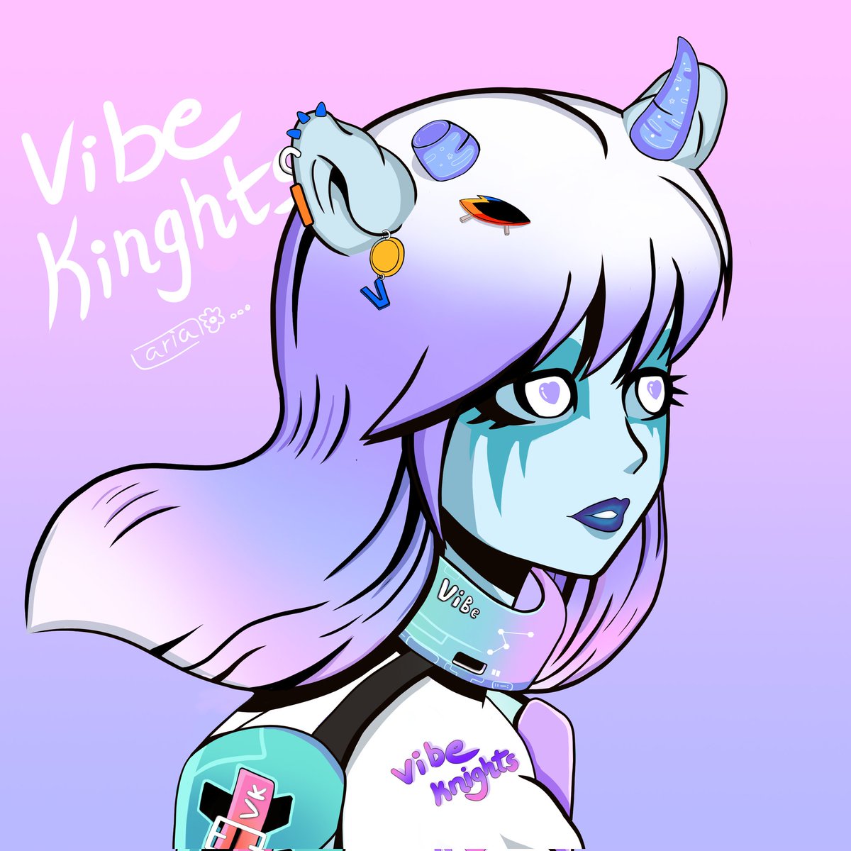 yourlittlearia's tweet photo. Finally my girl is ready to make an entry for @VibeKnights  art contest in my own unique style✨
#LetsFuckingVibe https://t.co/C1Y4fteea5