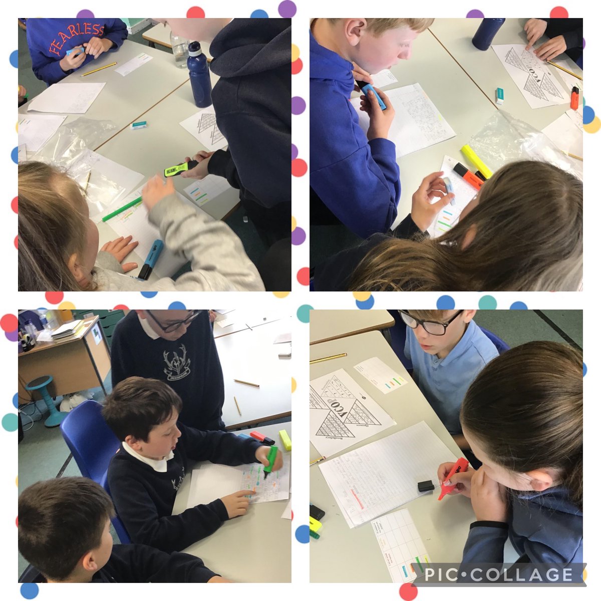 DeerparkPrimary's tweet photo. Primary 6 have been taking on the role of editors this morning. They worked cooperatively to find good examples in each others writing and then self assessed. Next, we will use this information to help us rewrite and improve! https://t.co/ne0H6g28eJ
