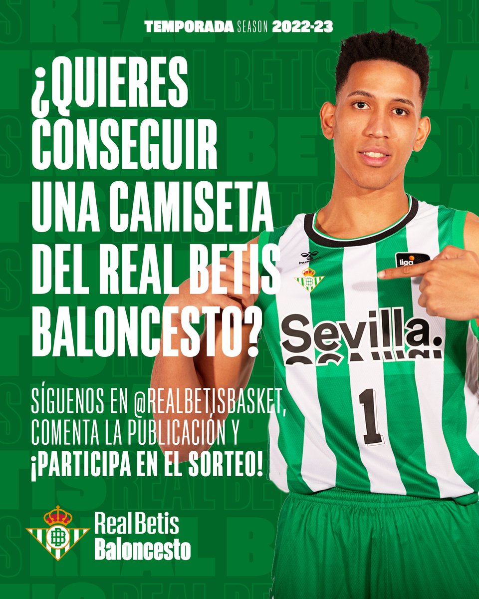 BaloncestoSev's tweet photo. 👀👀👀

¡Hoy estamos de 𝐒𝐎𝐑𝐓𝐄𝐎! 🎁

¡Sigue las instrucciones y participa antes del miércoles 🔟 de mayo para conseguir una camiseta del #BetisBaloncesto! 💚👕

#LigaEndesa https://t.co/JTSGd6Aihb