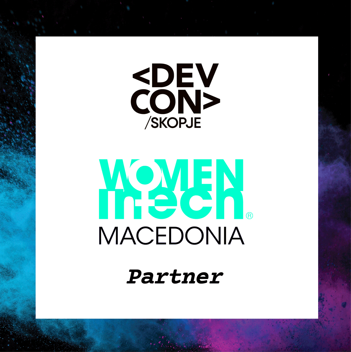 We are very pleased to share that this year’s DevCon Skopje edition is supported by these three amazing companies: Women In Tech Macedonia, Marketing365 &amp; Konekt!