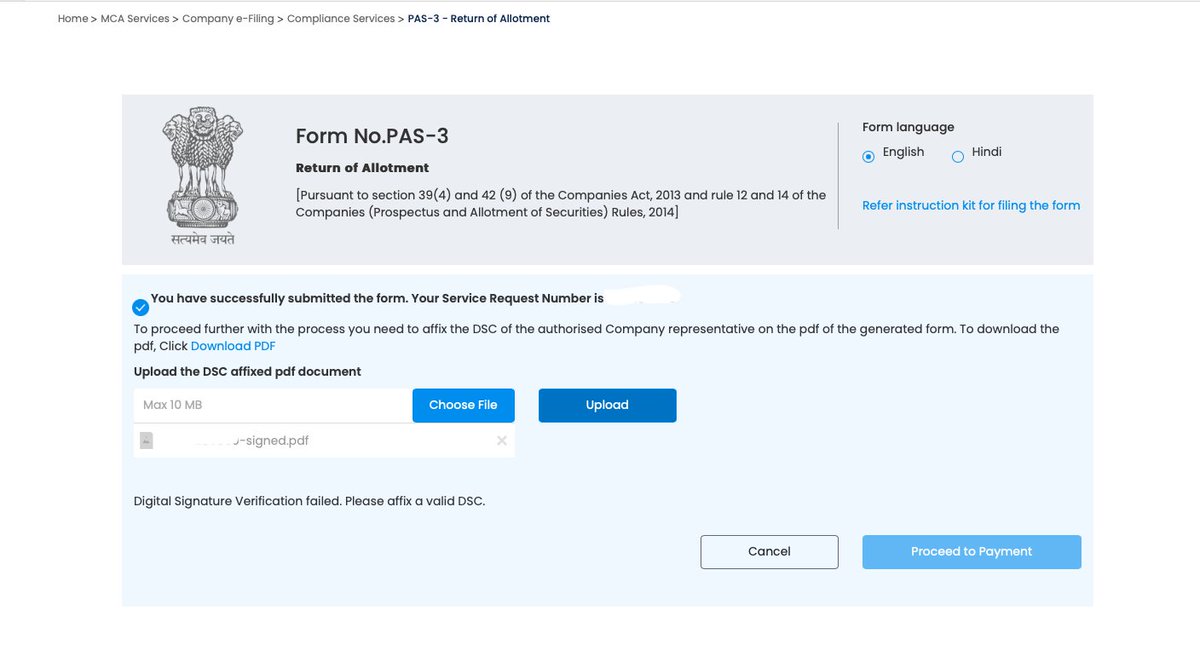 FCSJigarShah's tweet image. Dear @MCA21India 

We understand your team in background is working very hard to solve all the tickets but please understand and accept that there are issues persistent and Companies are suffering and paying additional fees till each issues are getting fixed manually.

#CSTwitter