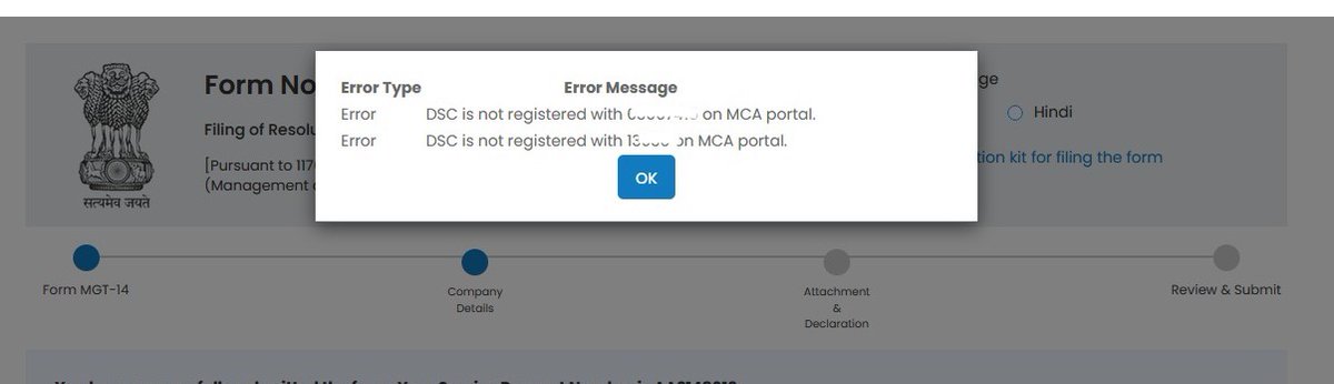 FCSJigarShah's tweet image. Dear @MCA21India 

We understand your team in background is working very hard to solve all the tickets but please understand and accept that there are issues persistent and Companies are suffering and paying additional fees till each issues are getting fixed manually.

#CSTwitter
