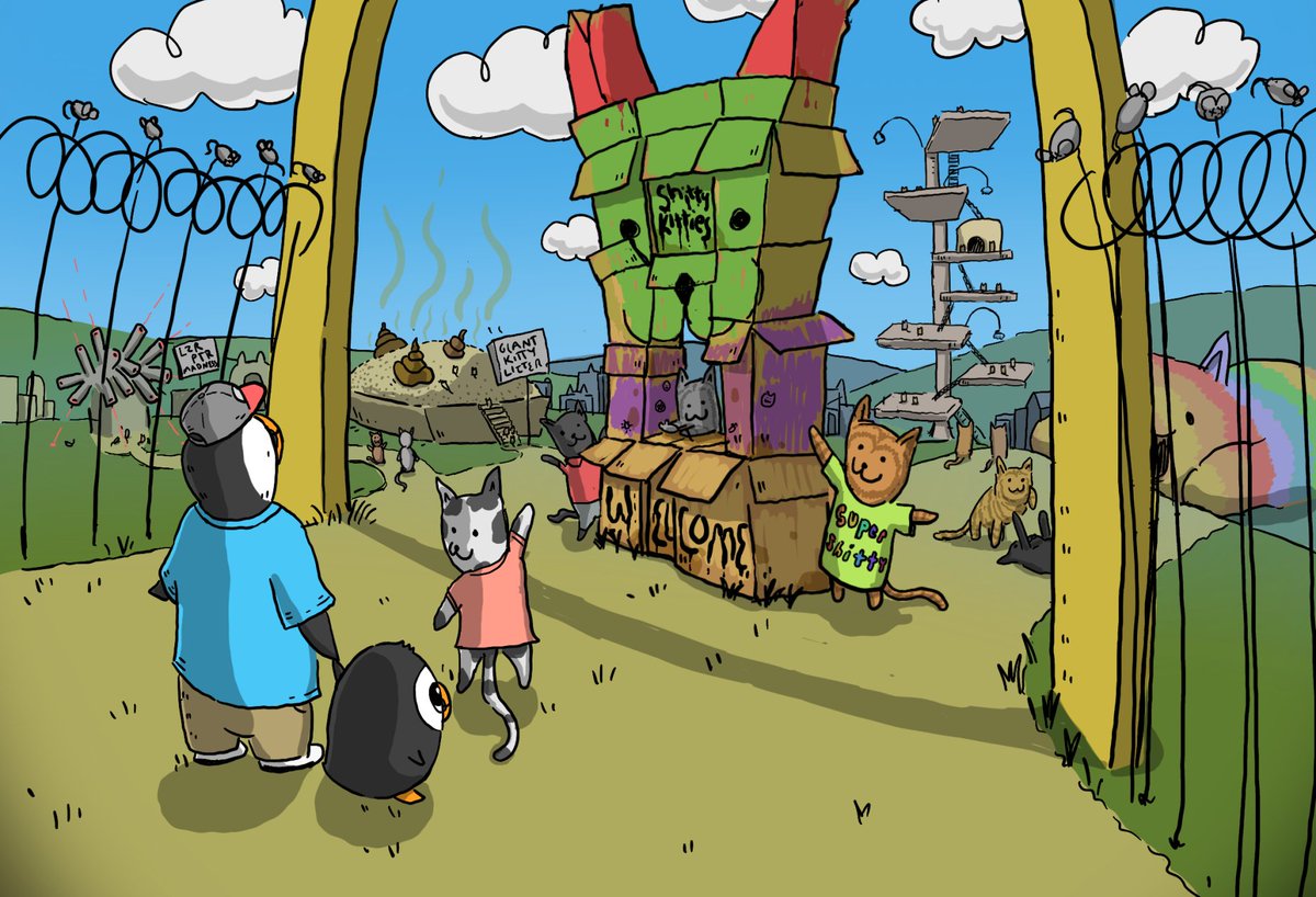 ShittyKitties_'s tweet photo. 4/ Let's talk ADVENTURES! 🏞️ 

With #ShittyAdventures, you can embark on 7-day adventures to earn #ShittyTreasureBoxes which can be opened for Shitty Treats and other rewards. Adventure awaits! 🗺️💰

https://t.co/ZG8e67WRsR https://t.co/l2VMzSY1MU